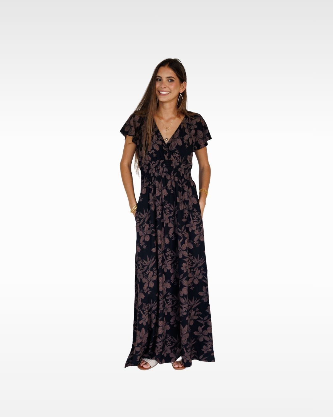 Garden Isle / Moana Maxi Dress / Midnight KEANI APPAREL