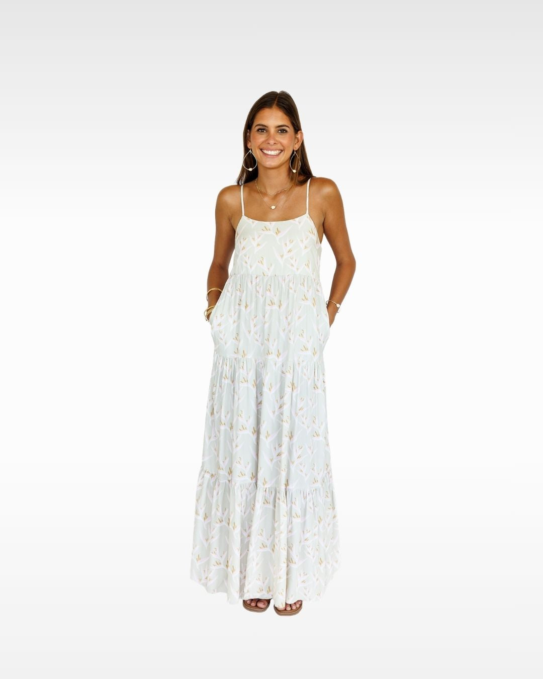 Heliconia / Haleiwa Maxi Dress / Mint KEANI APPAREL