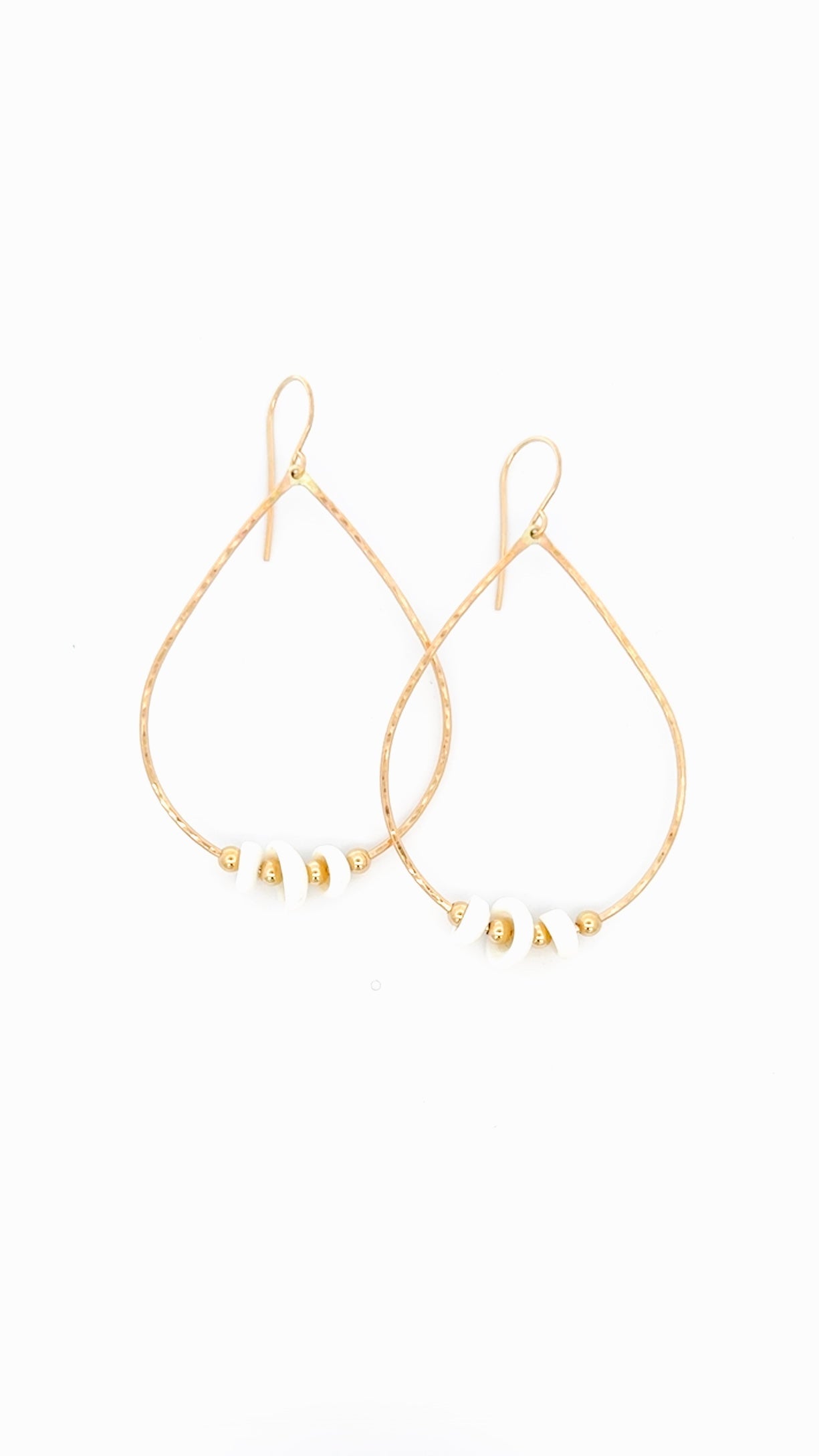 Large Rustic Puka Boho Teardrops KEANI JEWELRY