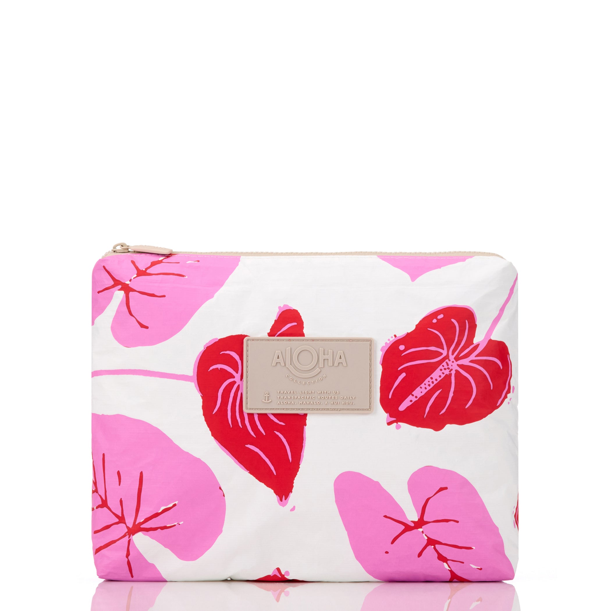 Anthurium Mid Pouch / Sweetheart - KEANI HAWAI`I