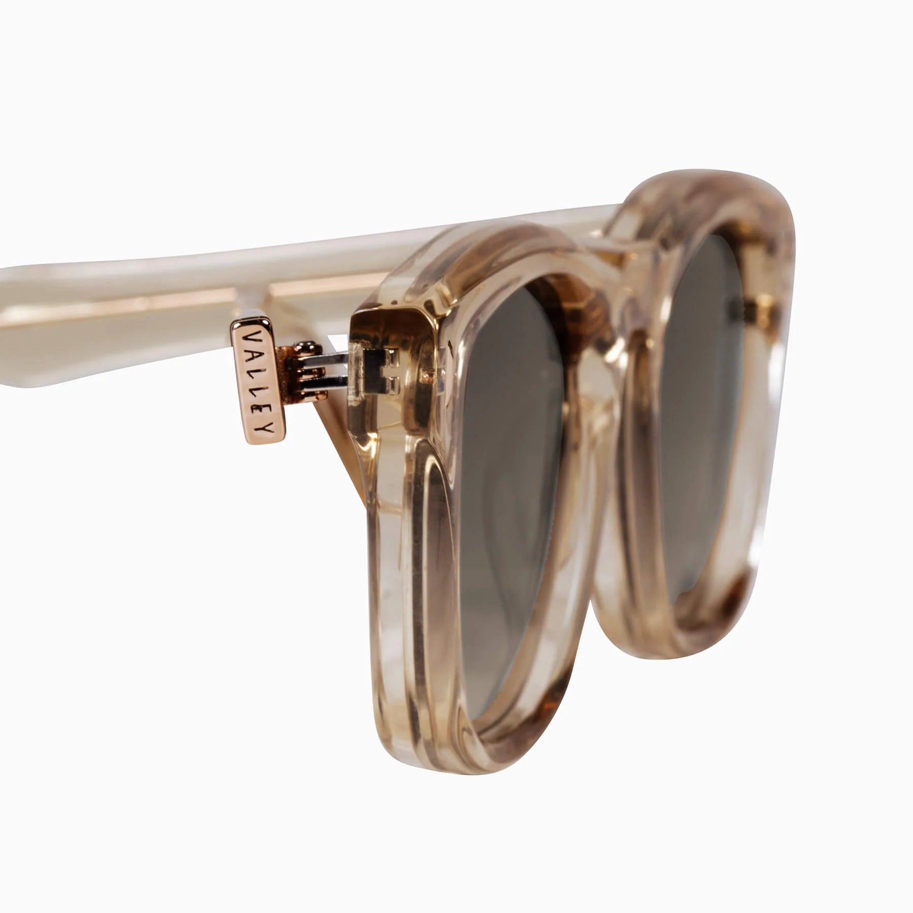 Solomon / Champagne with Rose Gold Metal Trim  / Polarized Brown Gradient Lens