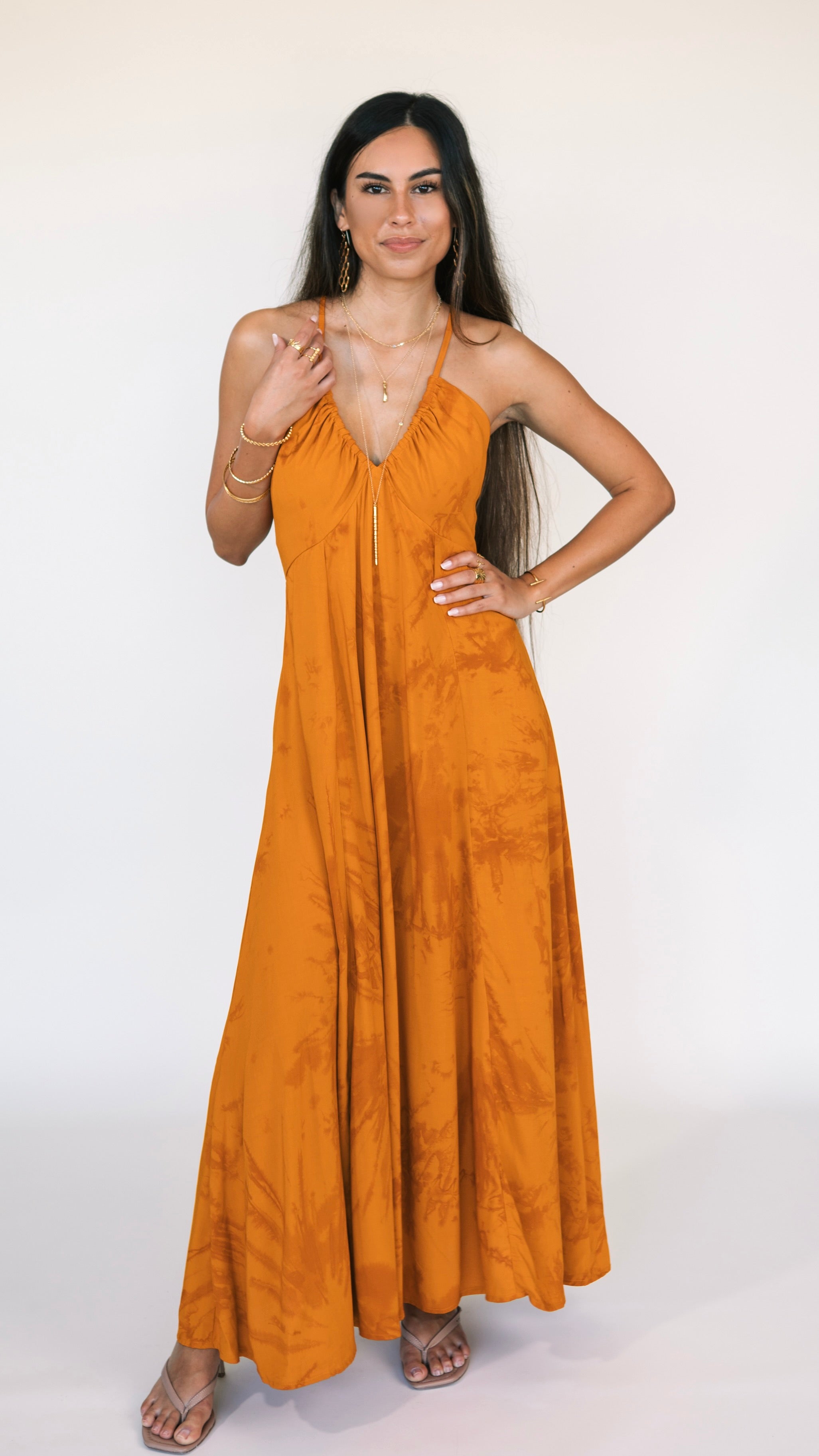 Larch Dress / Tangerine Sunset