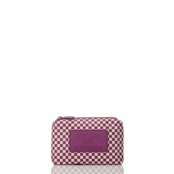Tiny Check Mini Pouch / Sandstone & Plum Aloha Collection