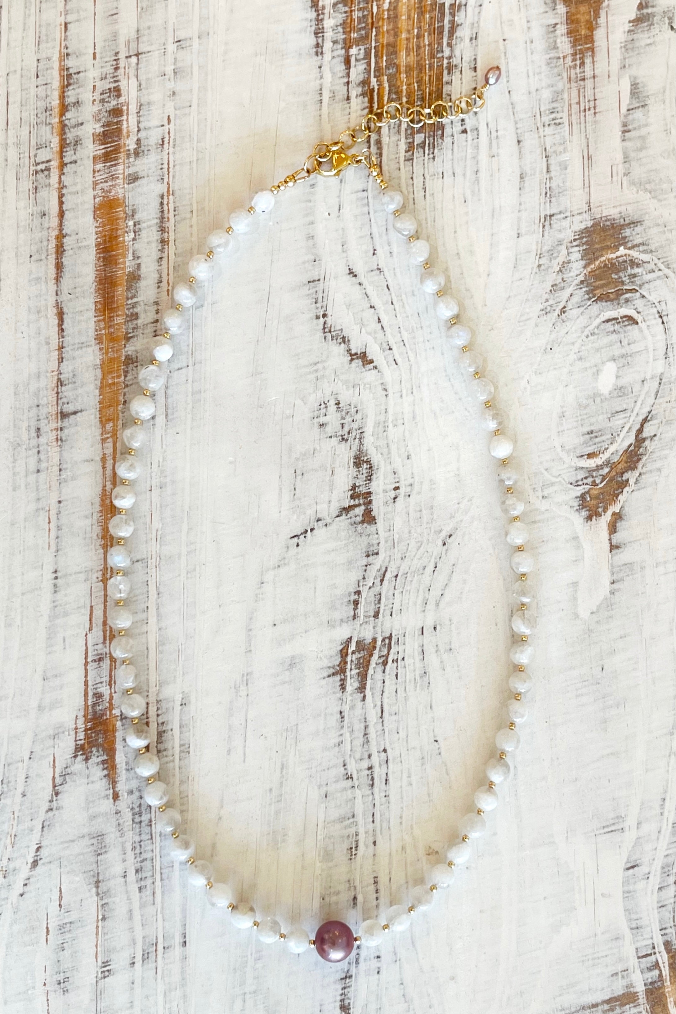Moonstone Lavender Luxe Wrap Bracelet / Necklace
