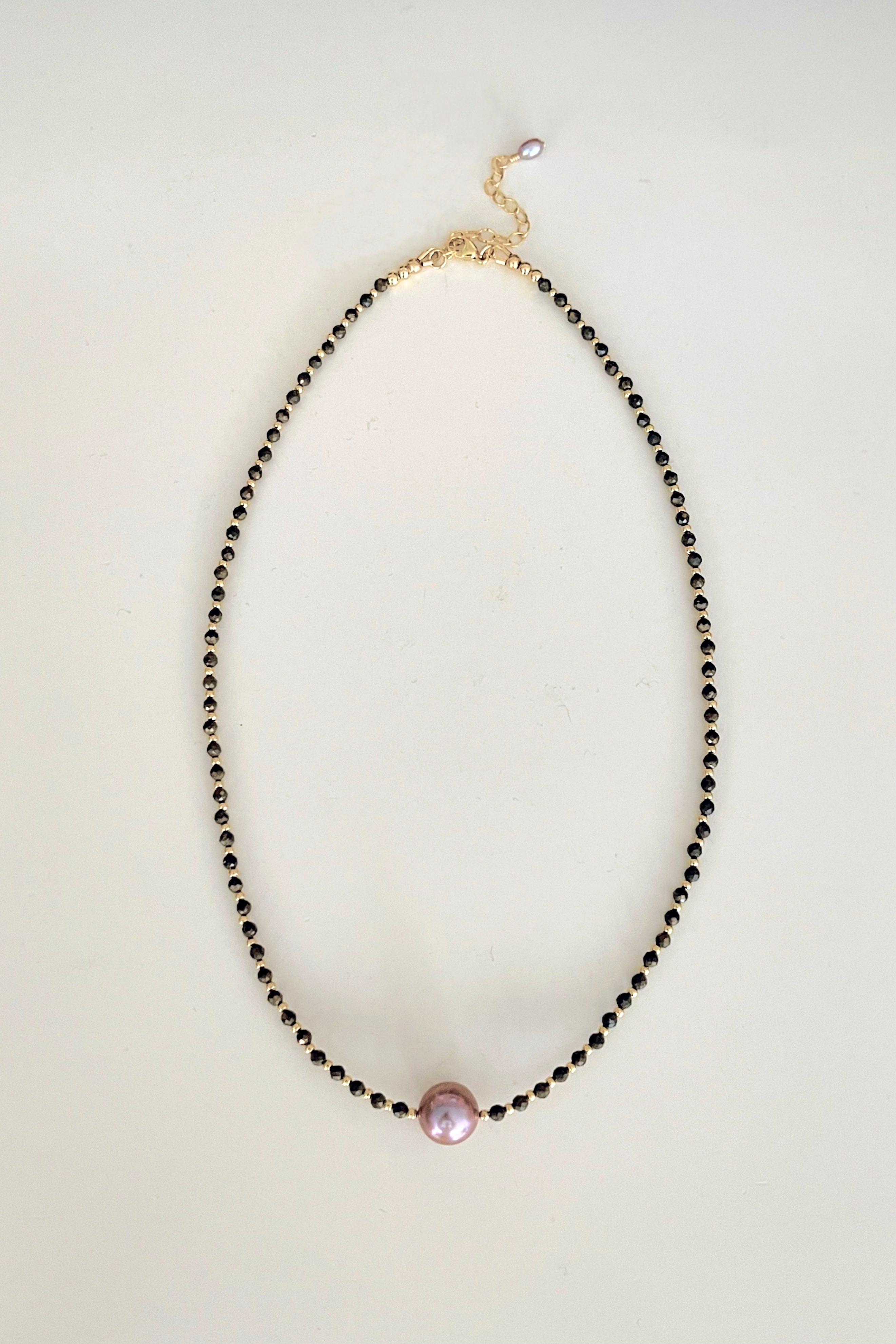 Hinuhinu Edison Pearl Pyrite Necklace