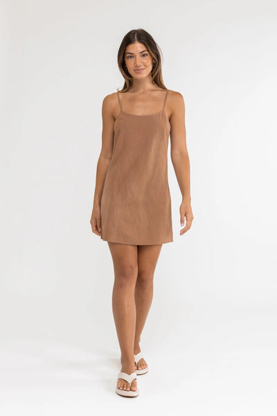 Classic Slip Dress / Caramel - KEANI HAWAI`I Classic Slip Dress / Caramel - KEANI HAWAI`I