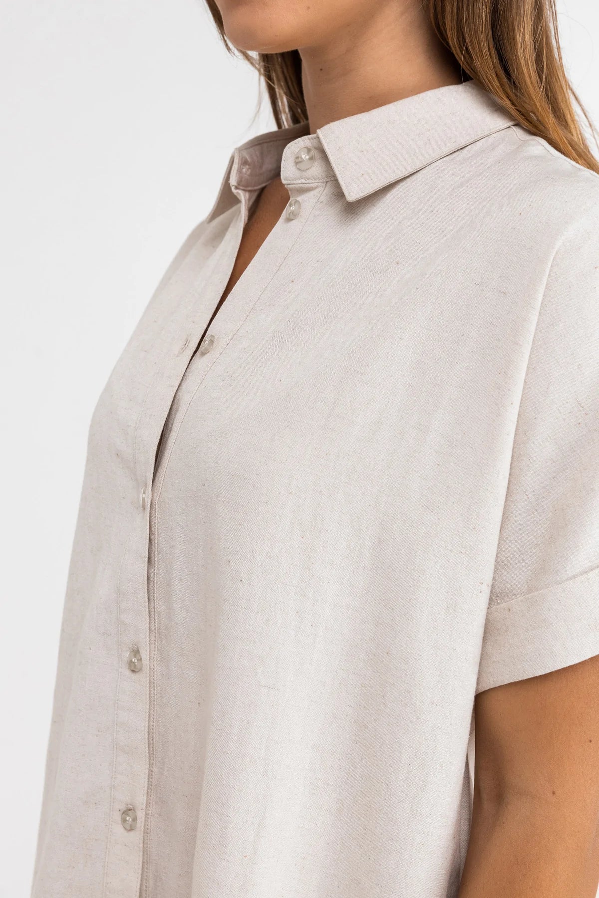 Classic Linen Shirt Dress / Oat