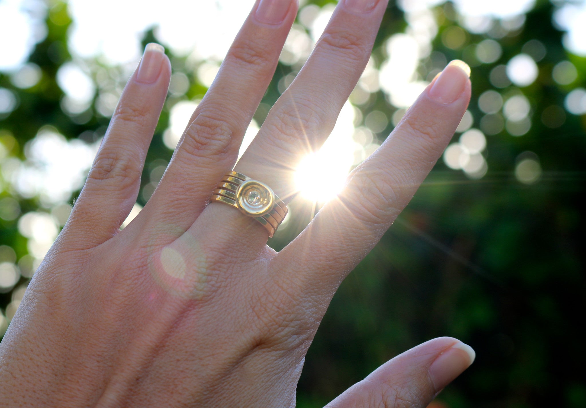 Puka Shimmer Ring - Keani Jewelry