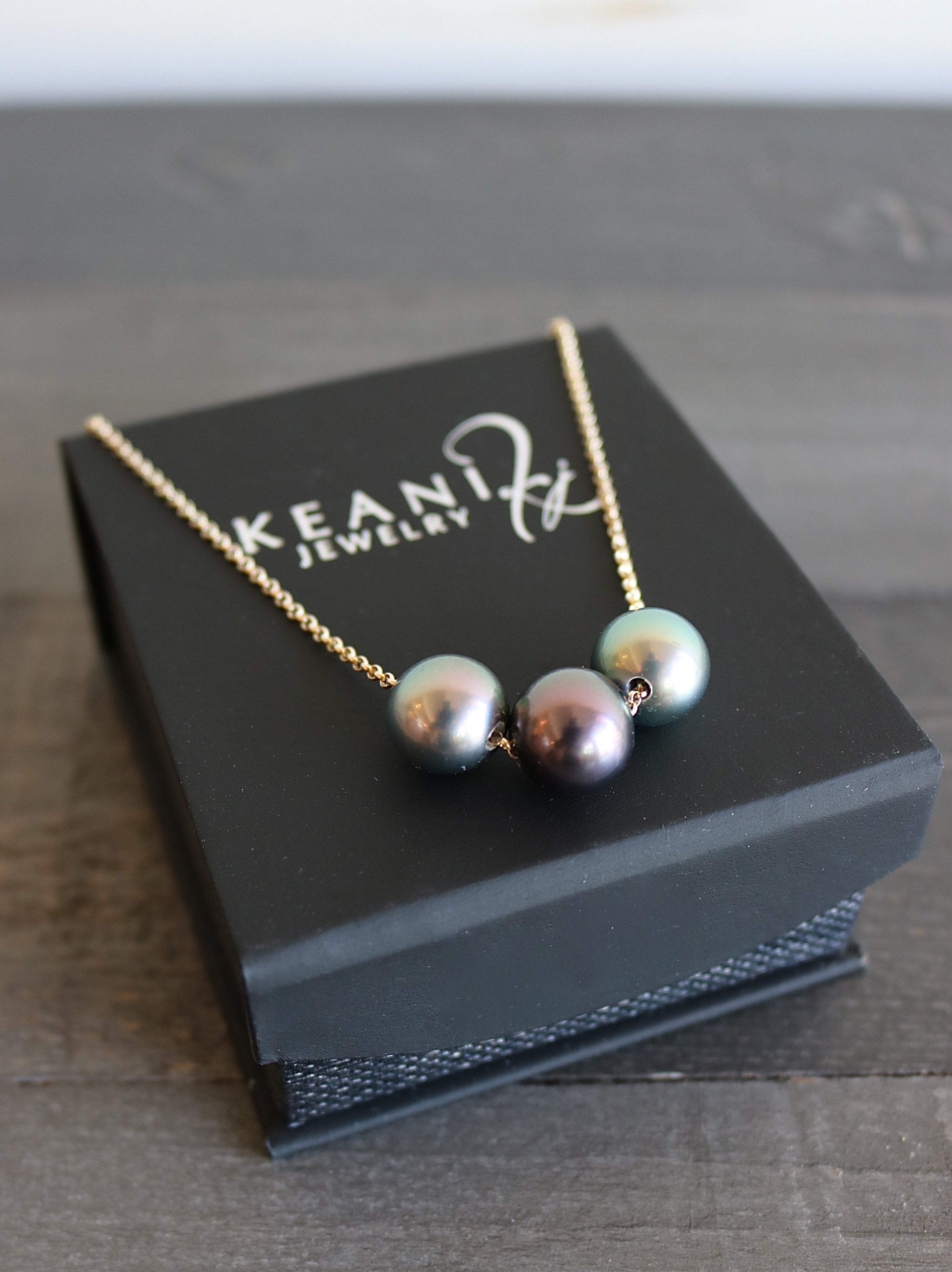 Tahitian Pearl Rainbow Necklace- Keani Jewelry