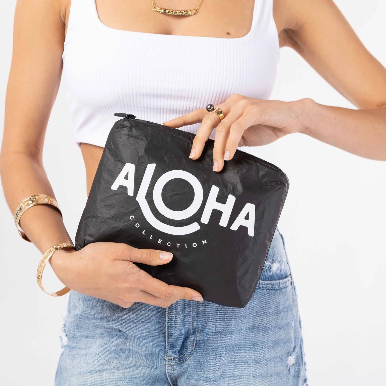 Original Aloha Small Pouch / White & Black