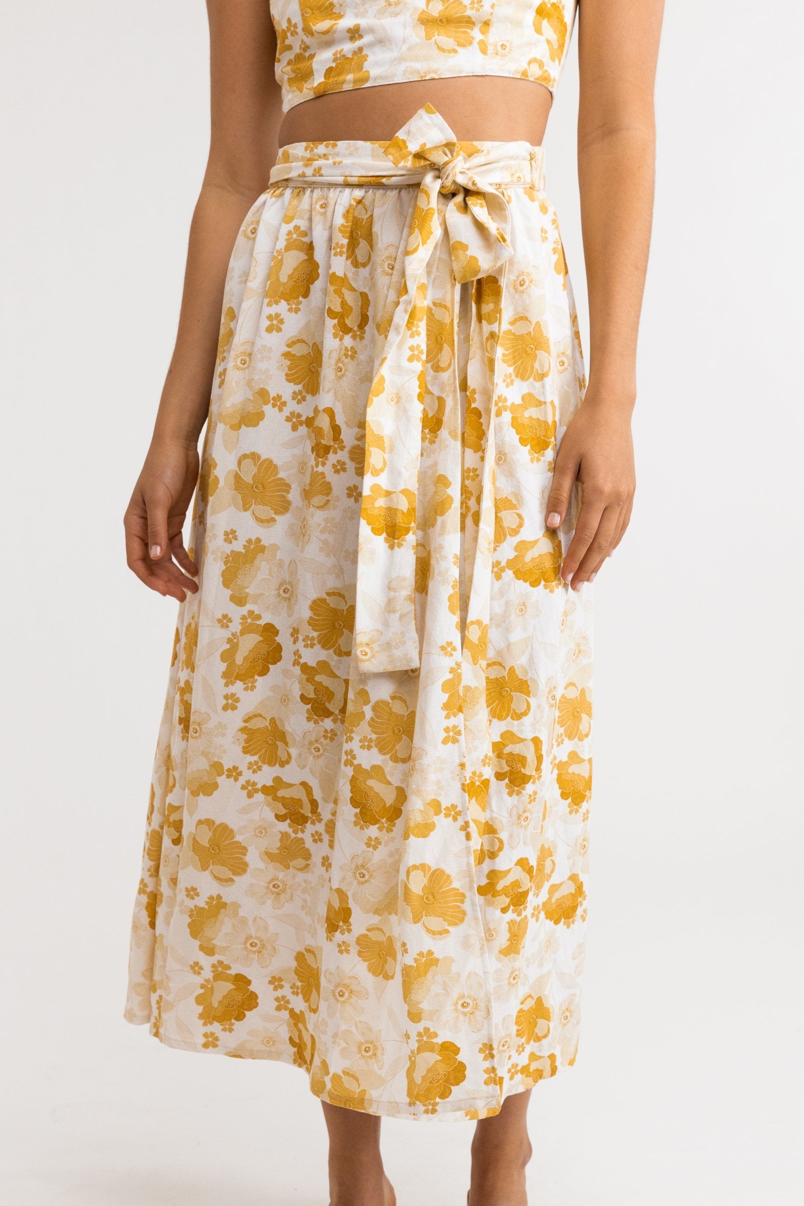 Harmony Floral Maxi Skirt / Honey RHYTHM